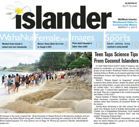 Teen Taps Science Tips From Coconut Islanders