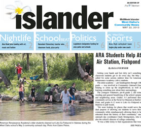 ARA Students Help At Air Station, Fishpond