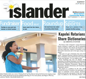 Kapolei Rotarians Share Dictionaries