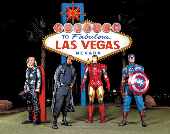 Some of the wax superheroes at Maadame Tussaud’s. Photo from Kimo Akane