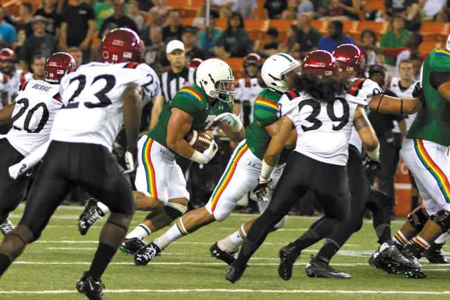 As losses mount and attendance dwindles, you have to ask: Why is Hawaii trying to play with the big boys? Anthony Consillio photo