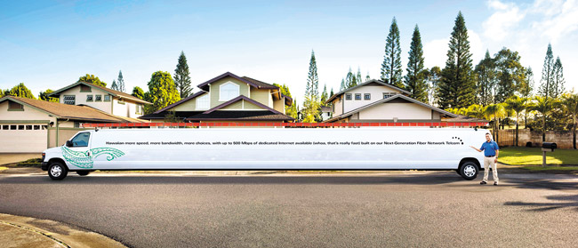 The Hawaiian Telcom van | Photo courtesy Hawaiian Telcom