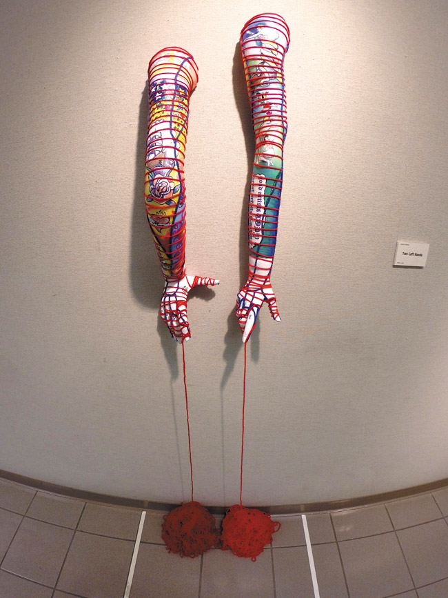 Joshua Tollefson's 'Two Arms' is featured in the current exhibition at HPU Art Gallery, which offers works by Regina Bode ('Voyages') and Tollefson ('Diplopia-Double Vision') on the Hawaii Loa campus. The two shows close March 14. Photo from Joshua Tollefson.