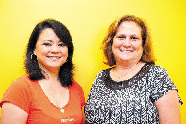 Clarissa Bueno (left) and Peggy Chock