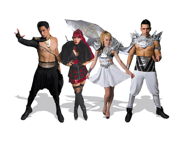 Pulse Productions/24-VII Danceforce will perform '4 Love ... Live 4' at 4 and 7:30 p.m. July 5 and 6 at Paliku Theatre, featuring familiar dancers from present and past shows, including (from left) Kanoenoe Esteves, Tamara Rapp, Tiara Rapp and Christopher Di Prete. Photo from Marcelo Pacleb.
