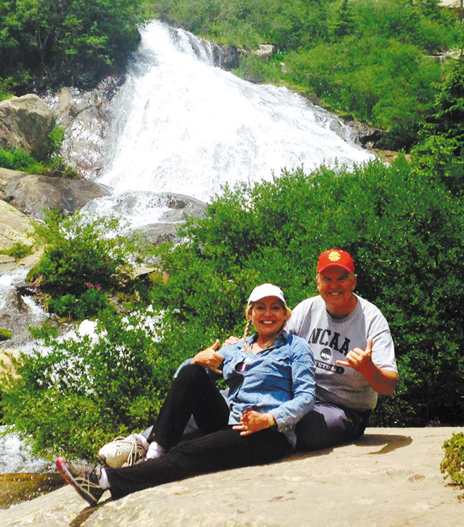 The author and Sherri at White Falls. Bob Hogue photo