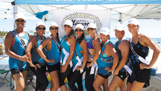 Also on the team were (from left) Karen Cheatham, Ana Abbey, Amanda Abbey, Zabia Geisreiter, Vaihere Temanaha, Sarah Sonognini, Brenda Clary, Mikihala Defiesta and Monica Esquivel.
