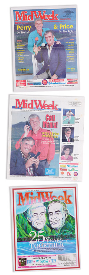 Perry and Price on 1990, 1996 and 2008 'MidWeek' covers