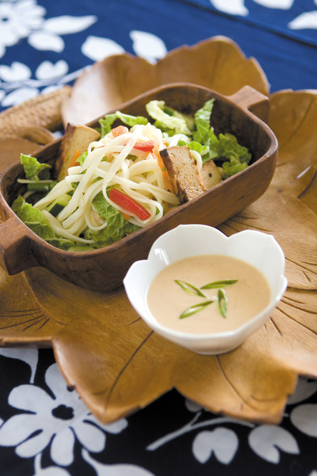 Udon Noodle Salad With Light Peanut Sauce PHOTO FROM ‘COOKING HAWAIIAN STYLE'