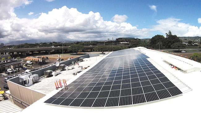 Ice Palace's new SunPower 327-watt modules already have cut energy costs. Photo from DEP.