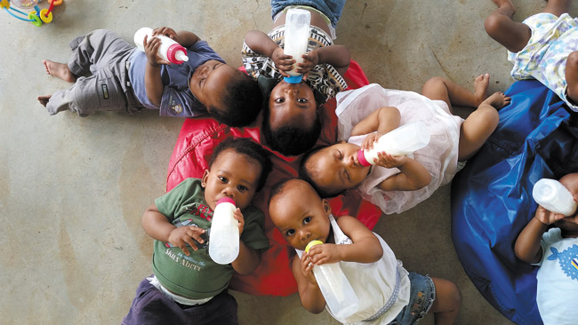 From Project Canaan cows to a pasteurizer straight to baby bottles PHOTO FROM SUSAN PAGE