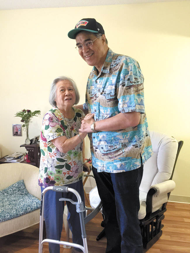 The author with his kindergarten teacher Barbara Leong PHOTO COURTESY LEONG FAMILY