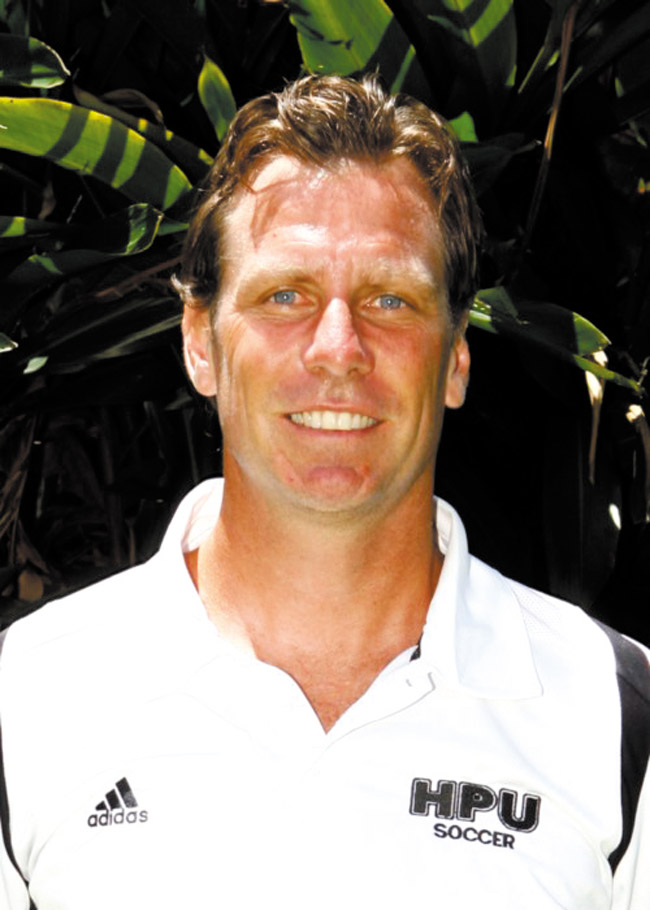 HPU men's soccer coach Chris Fisher
