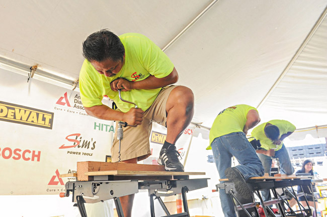 Gilbert Gambalan, Denis Valente and Joel Alverio get right to it in the ‘Drill Da Bit' category