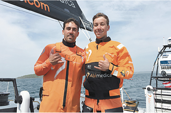 Mark (left) and Ian Towill with Team Alvimedica PHOTO COURTESY IAN TOWILL