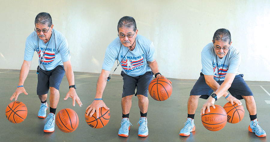 After 50 years of coaching youngsters, Dennis Agena of Kalakaua Basketball Clinic still has amazing ball-handling skills, and thousands of his former students remain big fans.